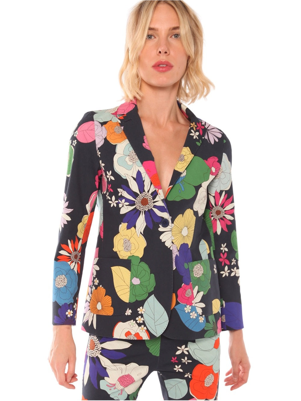 Vilagallo Floral Garbadine Harlow Blazer, size 40 (approx M)