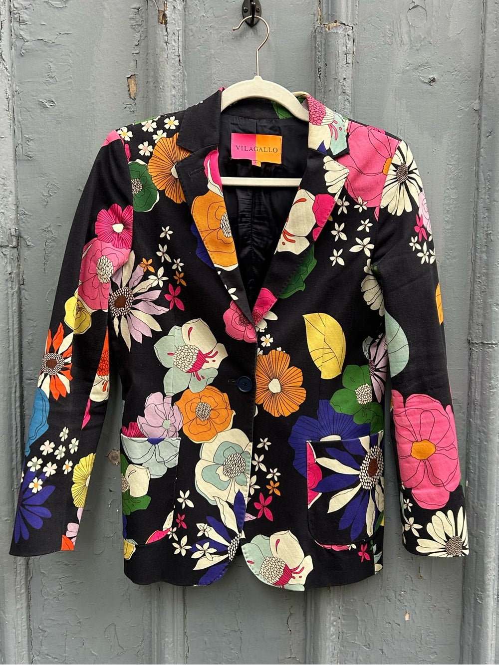 Vilagallo Floral Garbadine Harlow Blazer, size 40 (approx M)