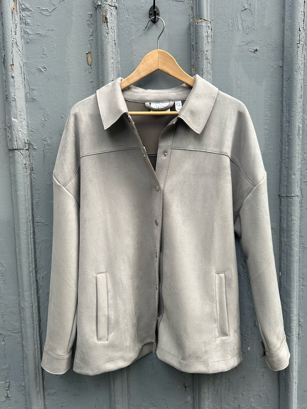 Denim & Company Faux Suede Jacket, size 1X