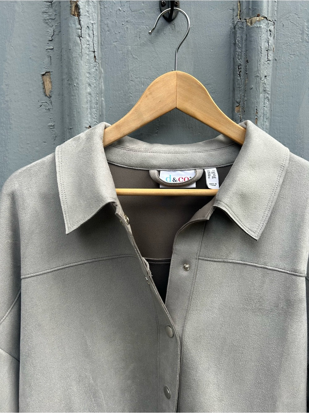 Denim & Company Faux Suede Jacket, size 1X