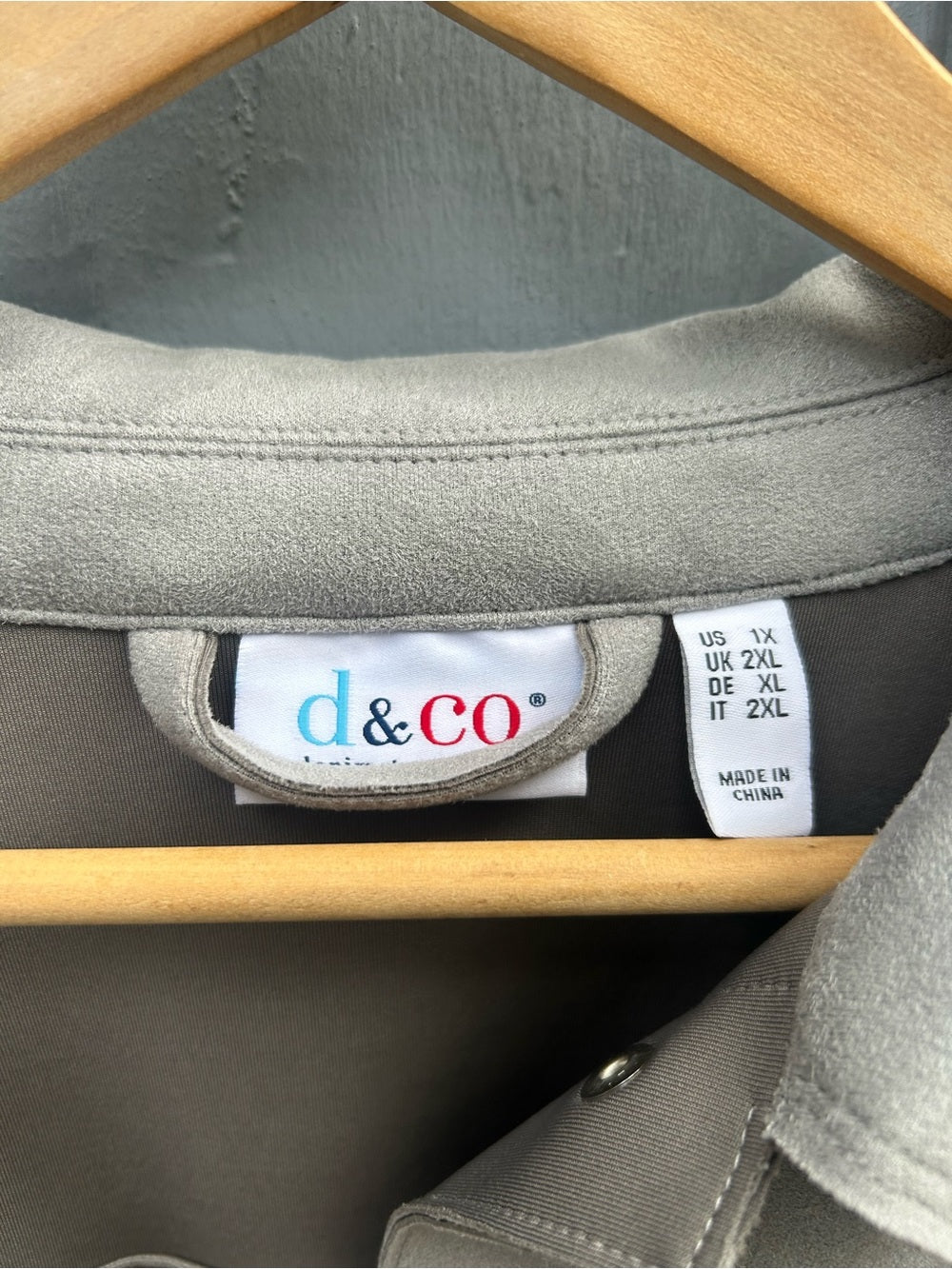 Denim & Company Faux Suede Jacket, size 1X