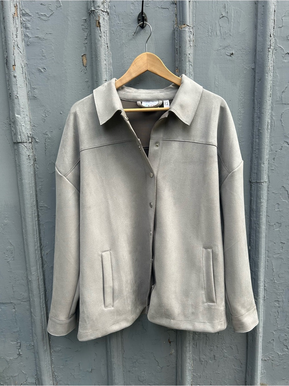Denim & Company Faux Suede Jacket, size 1X