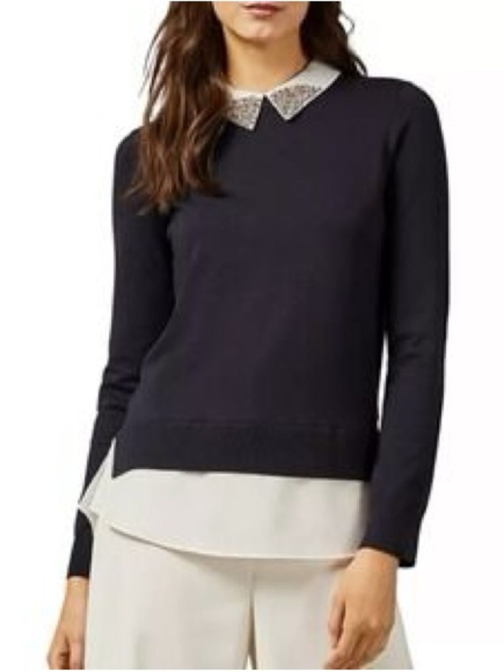 Ted Baker Liaylo Gem collared Sweater shirt, size “4”