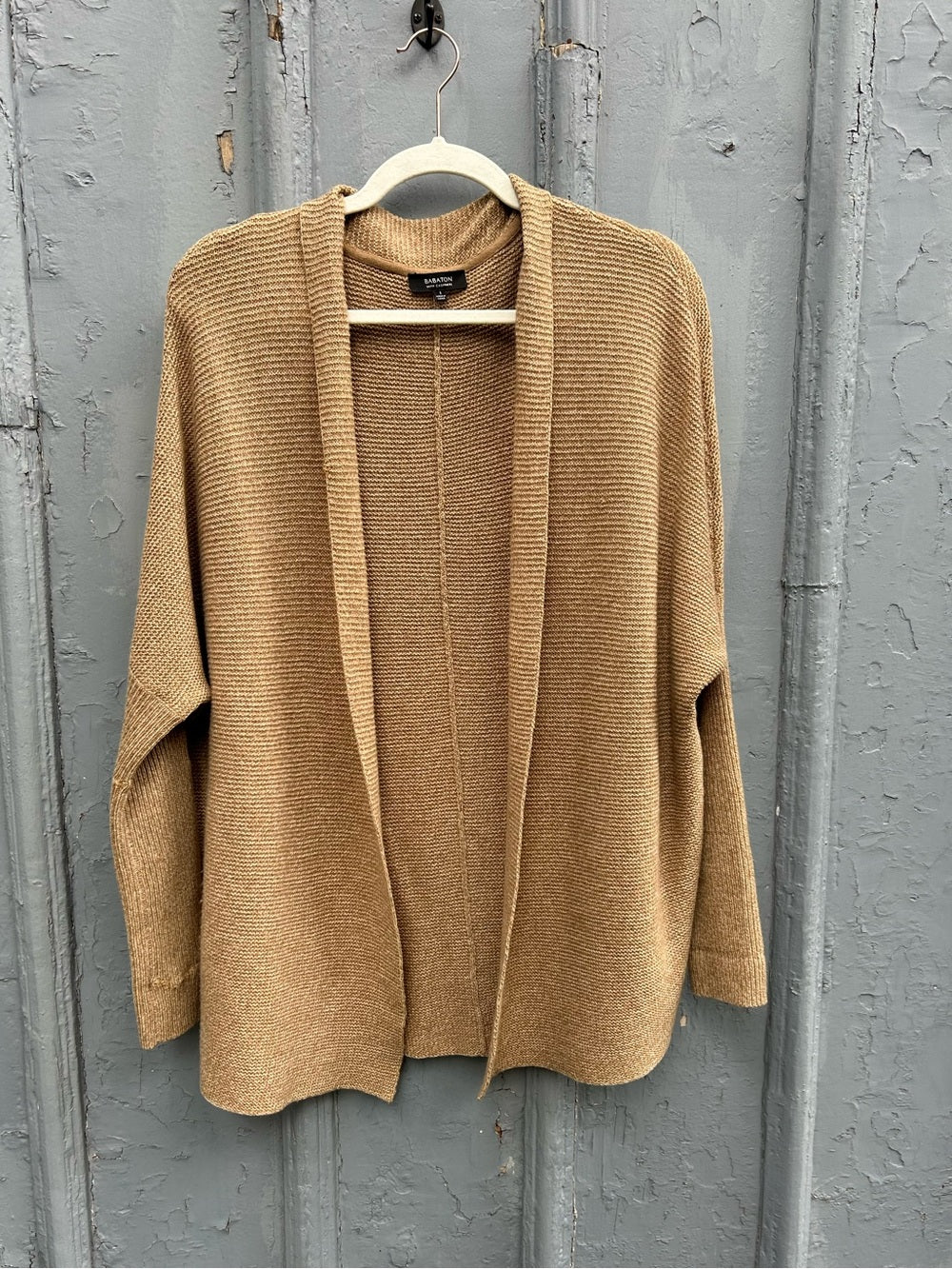 Babaton Camel open front cashmere blend Cardigan, size S