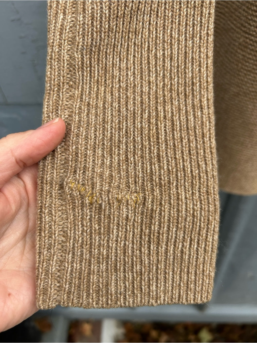 Babaton Camel open front cashmere blend Cardigan, size S