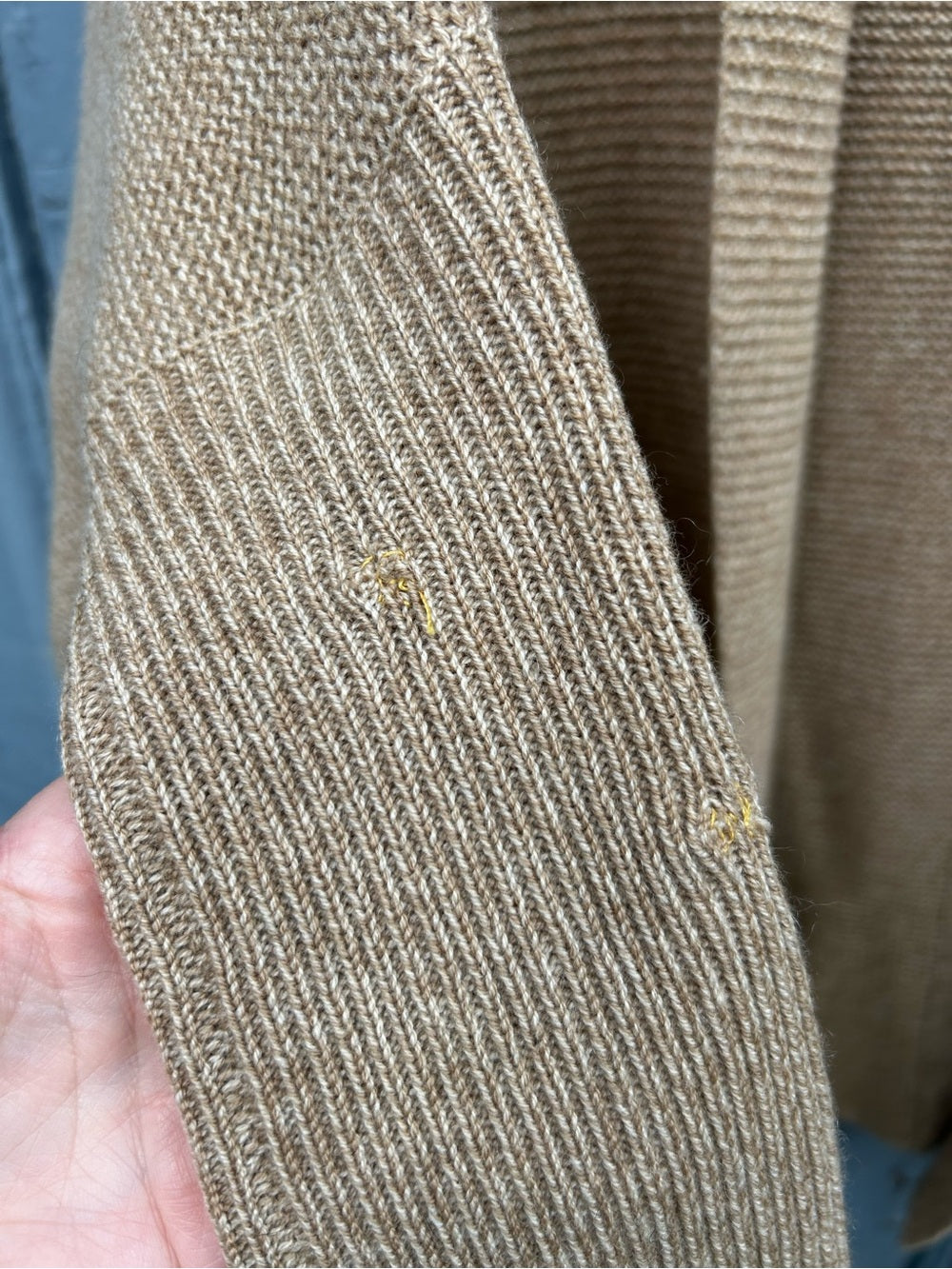 Babaton Camel open front cashmere blend Cardigan, size S