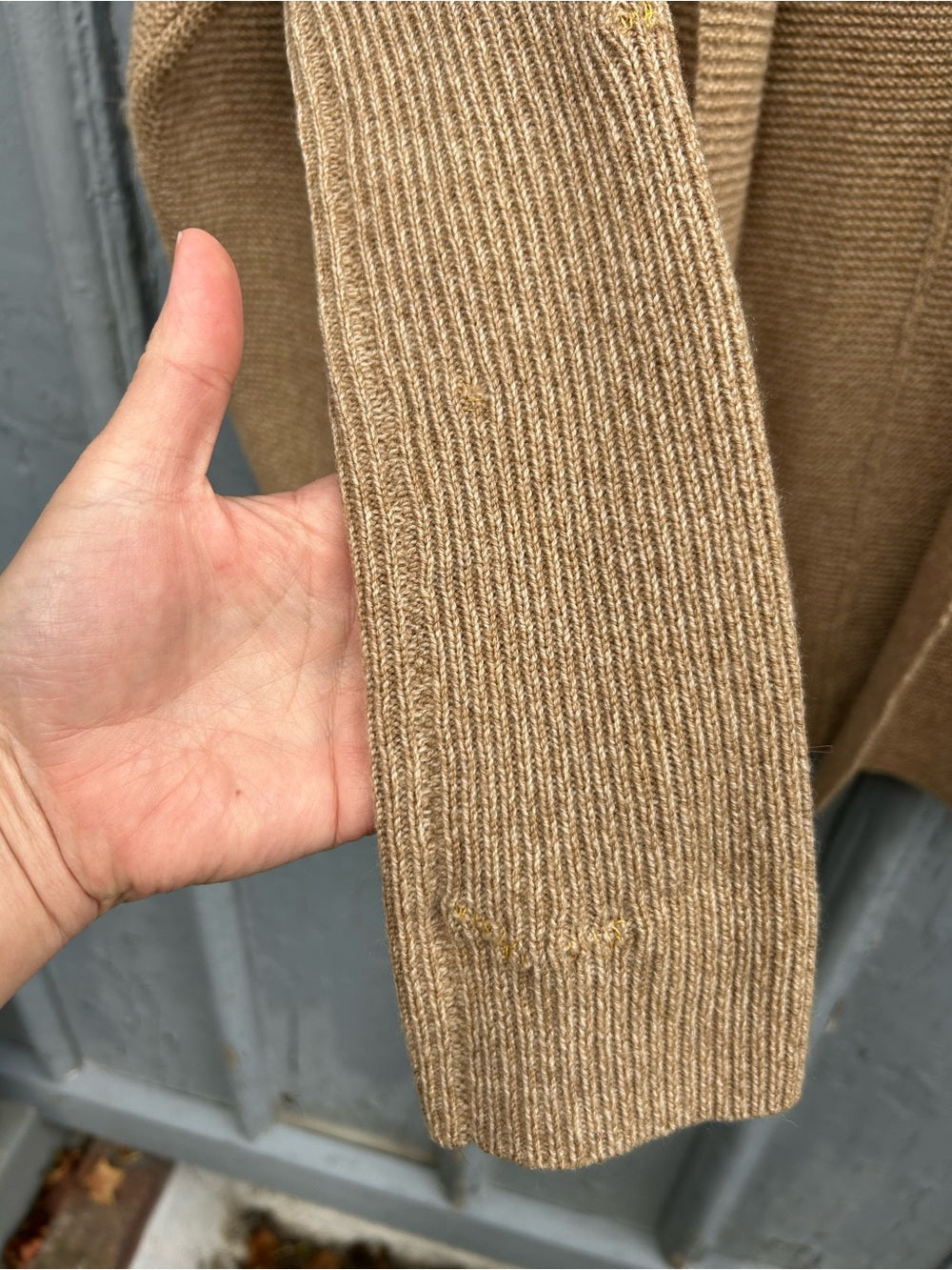 Babaton Camel open front cashmere blend Cardigan, size S