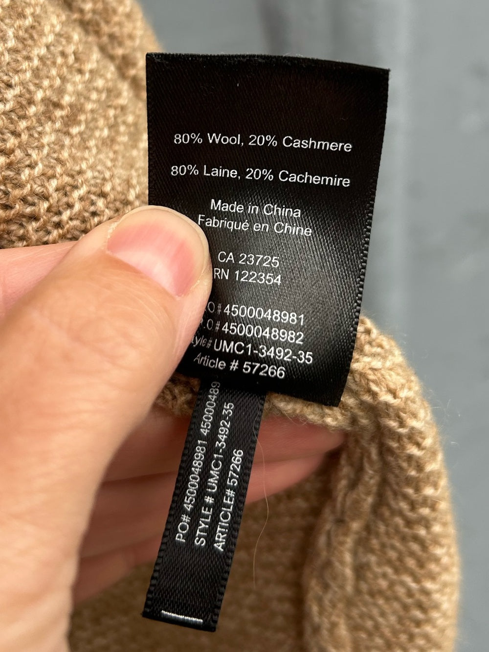 Babaton Camel open front cashmere blend Cardigan, size S
