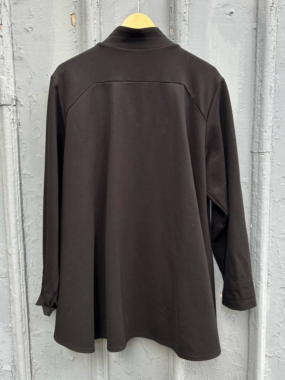 Sympli Black A Frame Ponte Jacket, size 18