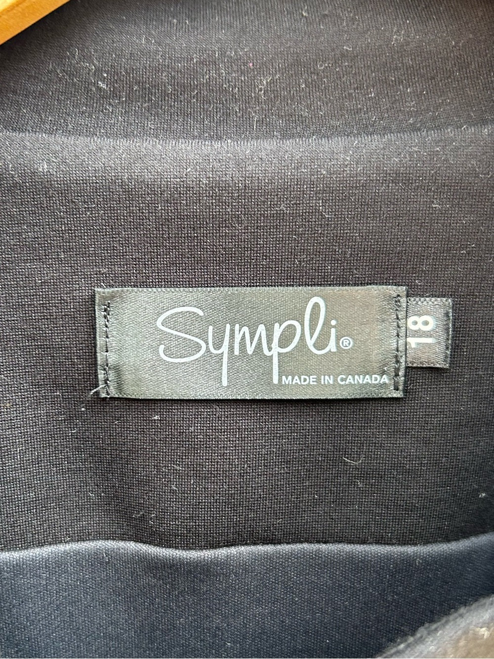 Sympli Black A Frame Ponte Jacket, size 18