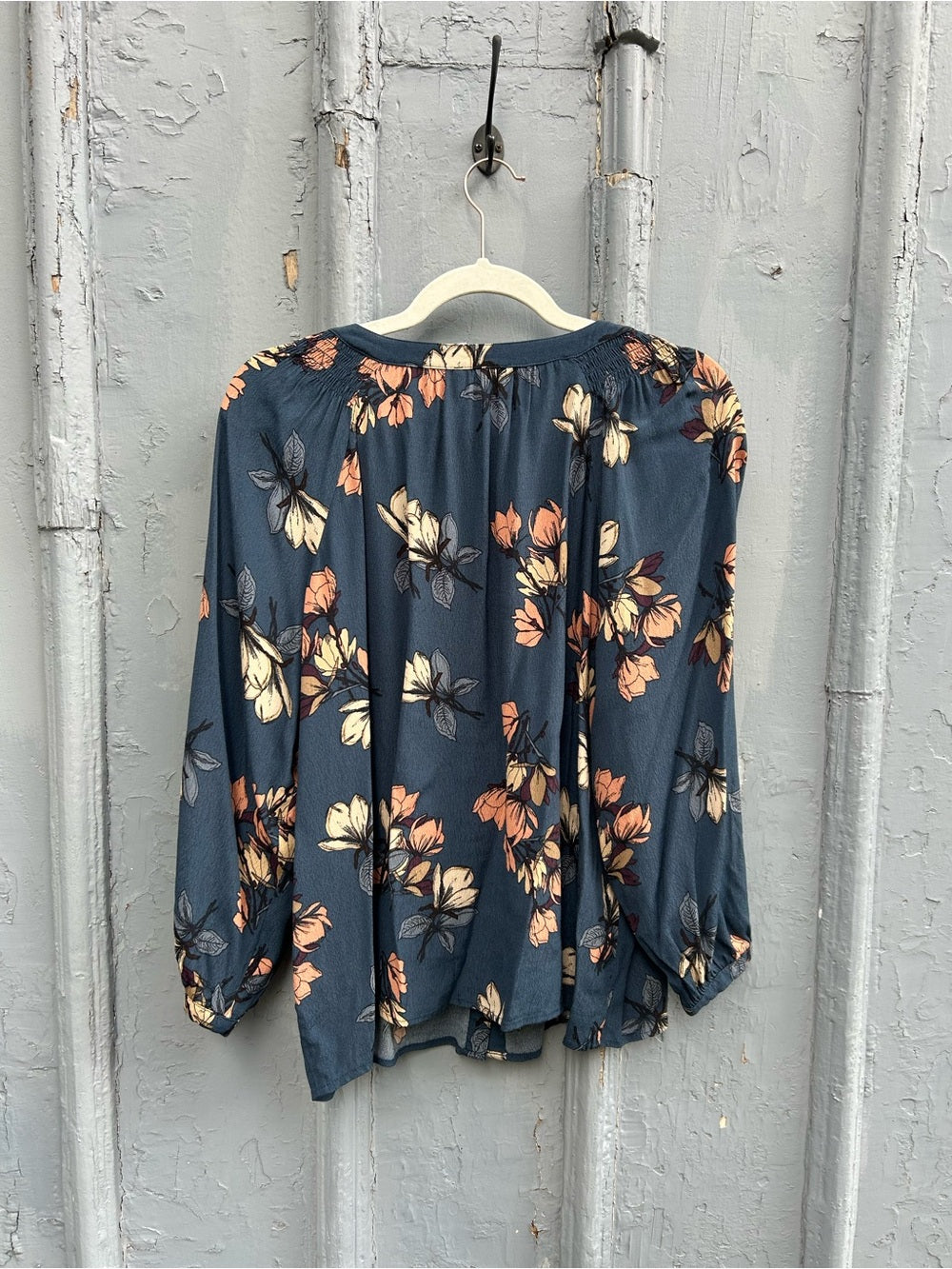 Lovestitch Blue floral blouse, size L