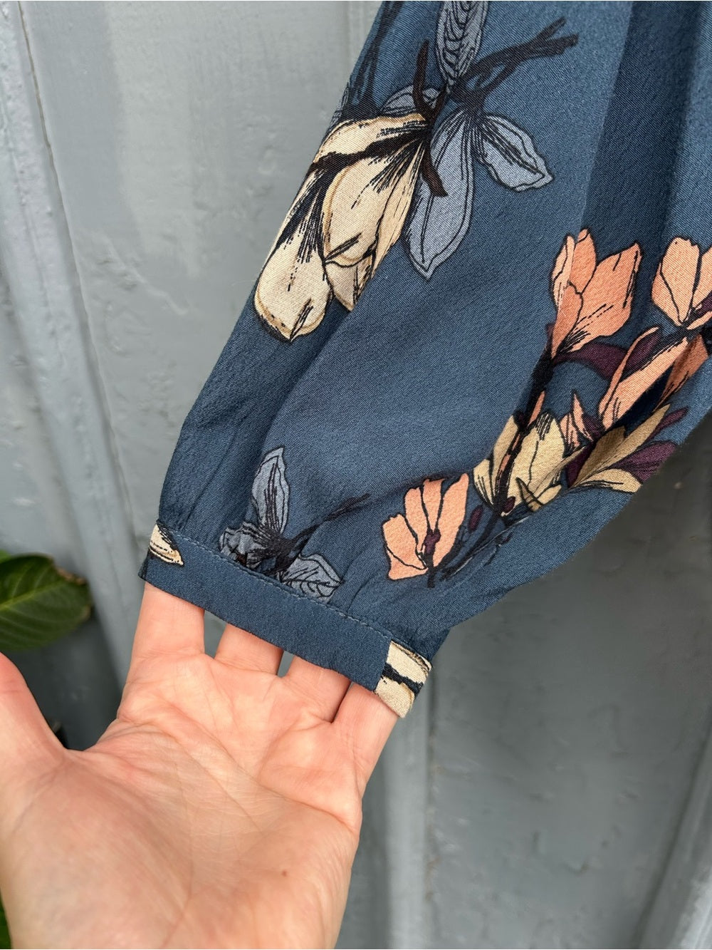 Lovestitch Blue floral blouse, size L