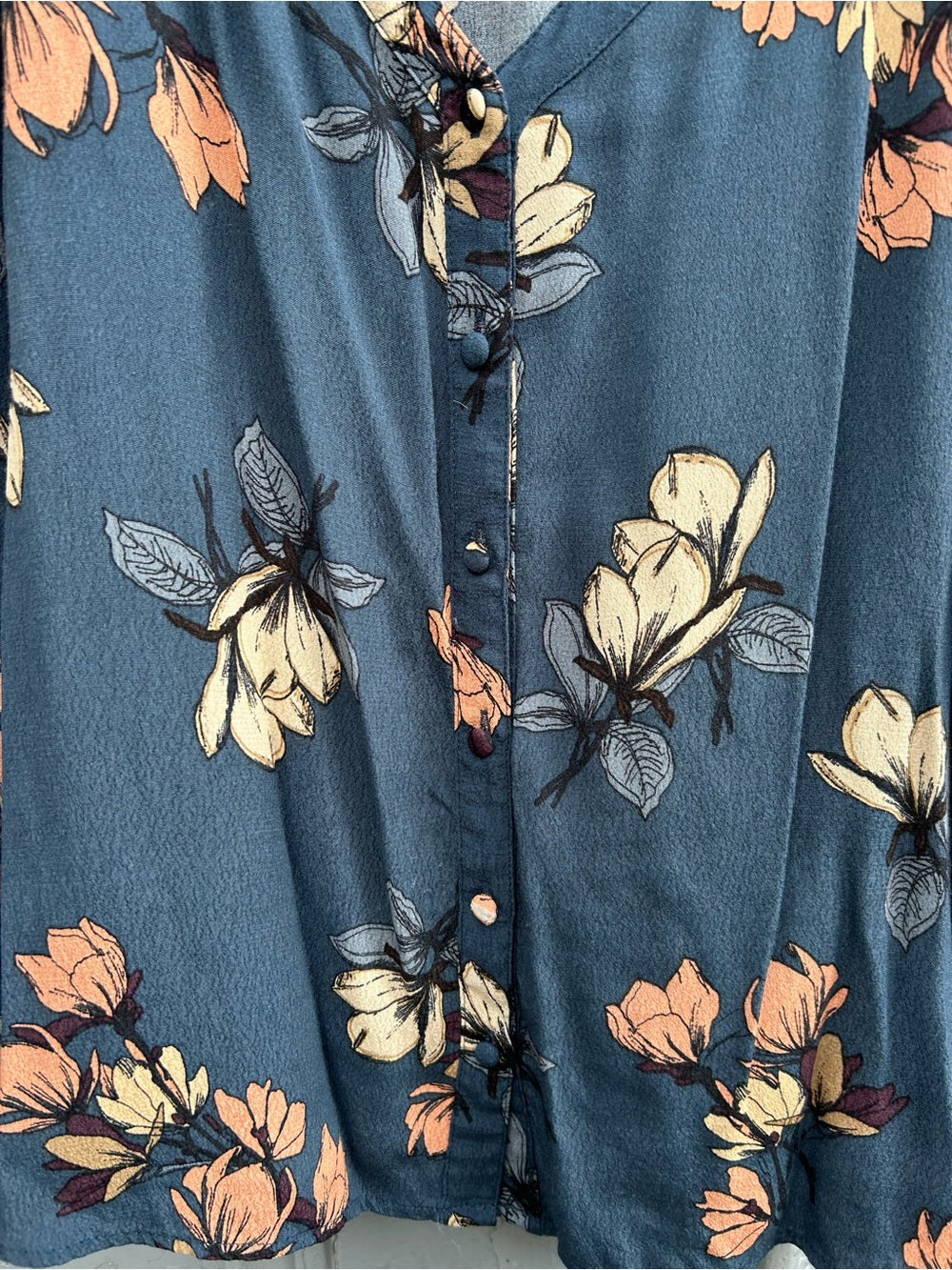 Lovestitch Blue floral blouse, size L