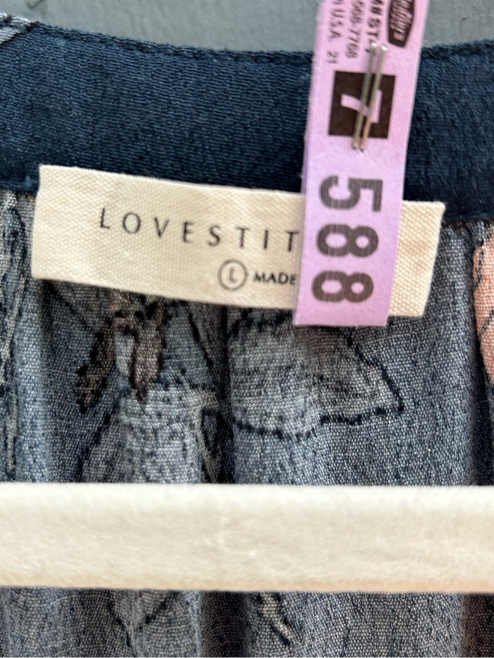 Lovestitch Blue floral blouse, size L