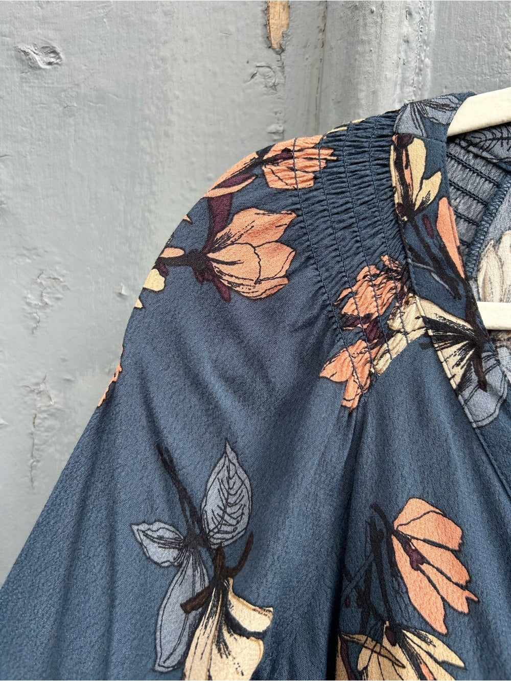 Lovestitch Blue floral blouse, size L