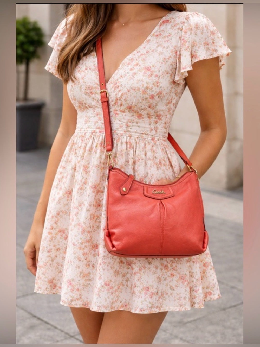 Coach Orange Ashley Crossbody Bag