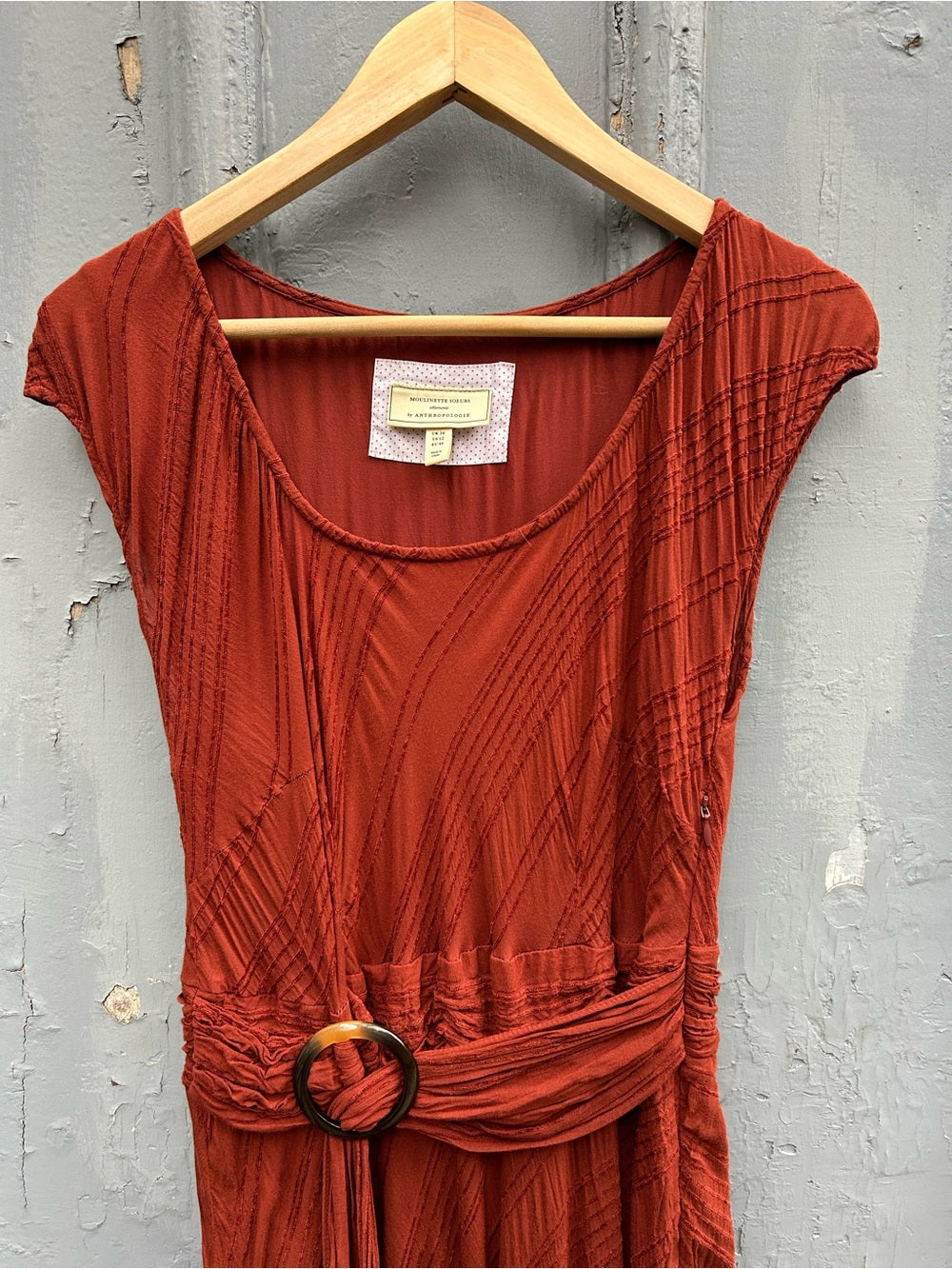 Moulinette Soeurs Guinevere Rust Sleeveless Dress, size 12