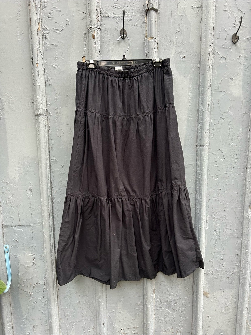 Sunday Best Black Tiered Martine Skirt, size Large