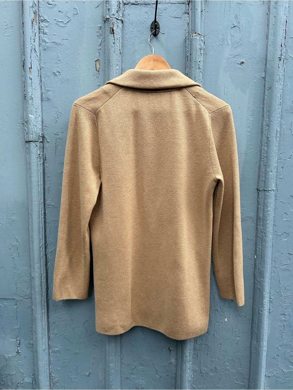 J Crew Camel Merino Cotton Sophie Sweater Blazer, size XS