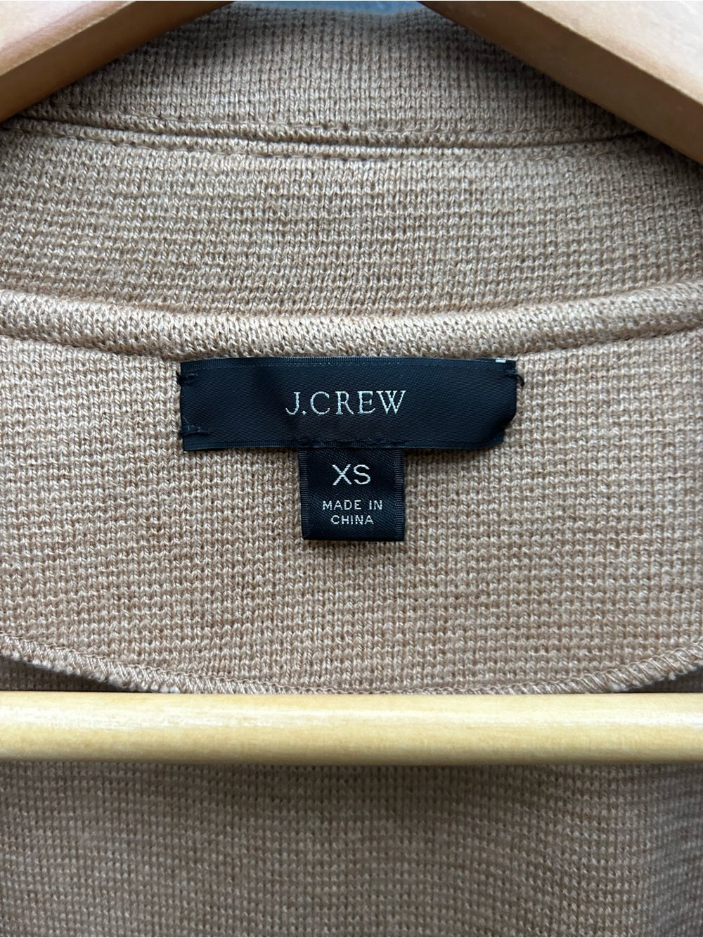 J Crew Camel Merino Cotton Sophie Sweater Blazer, size XS