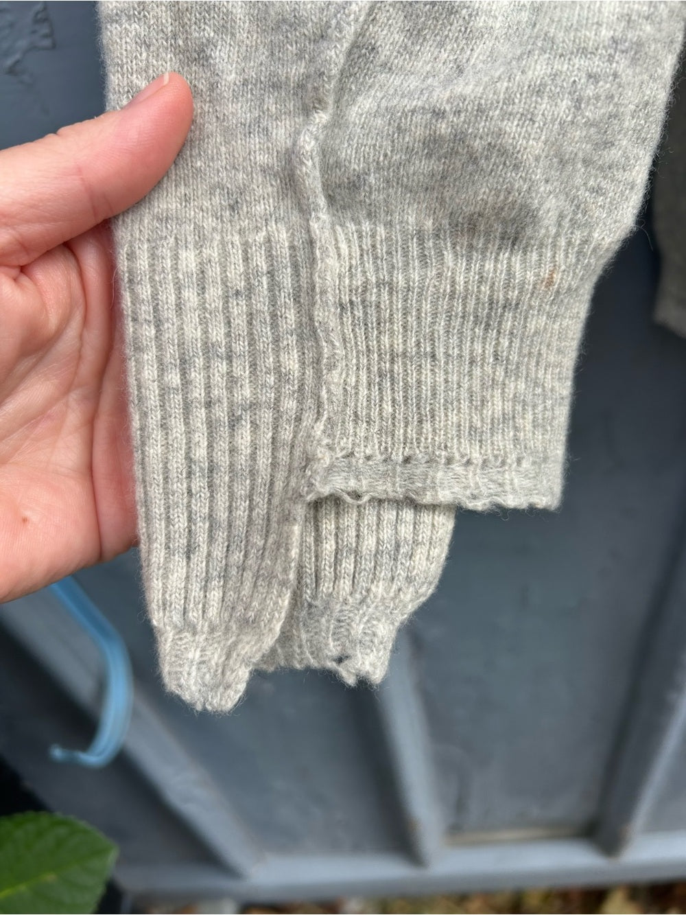 Pas de Calais Wool Cashmere Destroyed Sweater, size 38 (Small, but oversized)