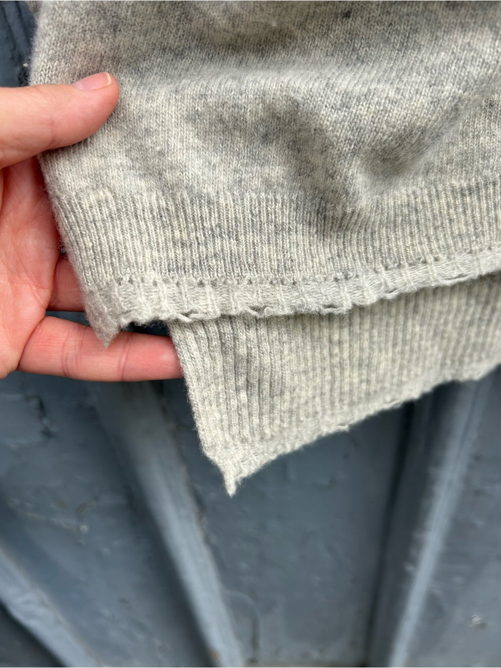Pas de Calais Wool Cashmere Destroyed Sweater, size 38 (Small, but oversized)
