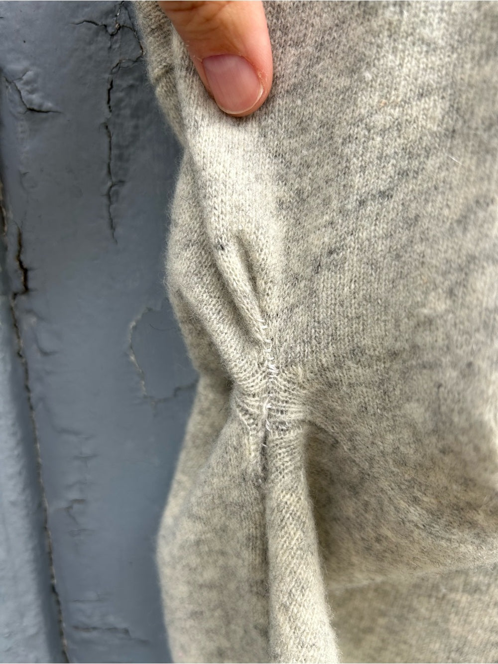 Pas de Calais Wool Cashmere Destroyed Sweater, size 38 (Small, but oversized)