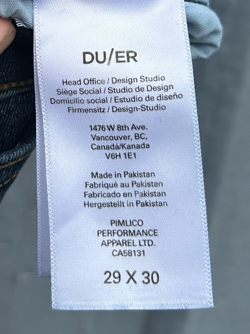 Du/er Mid-weight Wide Leg Jeans, size 29 x 30