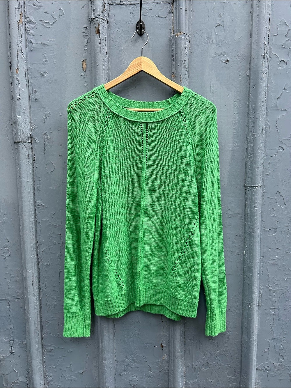 Loft Green Cotton blend Sweater, size L