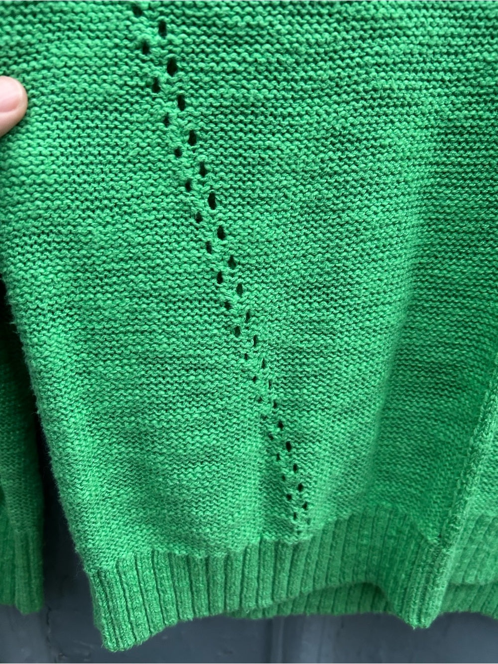 Loft Green Cotton blend Sweater, size L