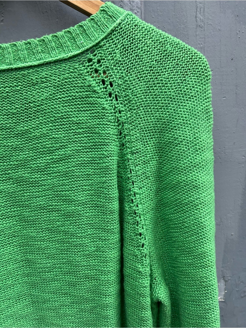 Loft Green Cotton blend Sweater, size L