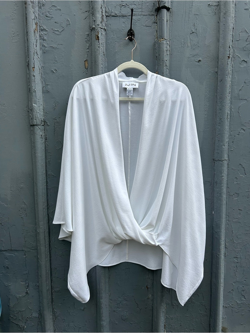 Joseph Ribkoff Woven Dolman Sleeve Wrap Top, size XXL