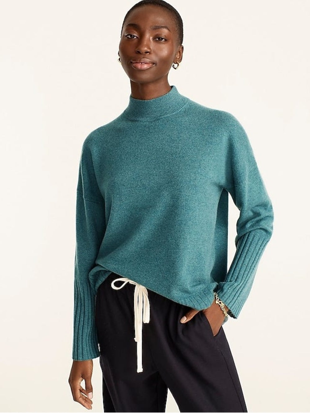 J Crew Cashmere Mock Turtleneck, Small