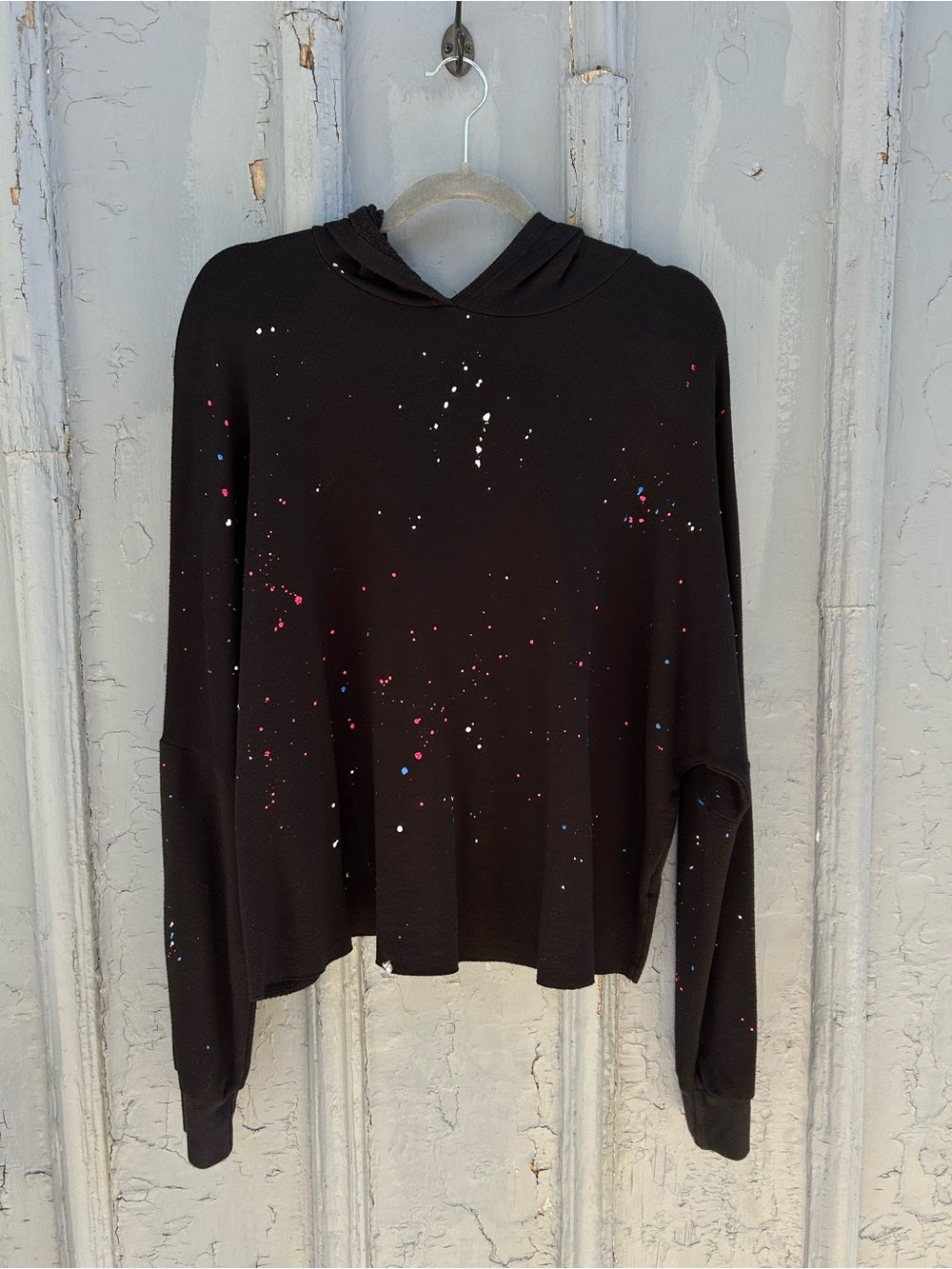 Michael Lauren Black Speckled Sweatsuit, size L