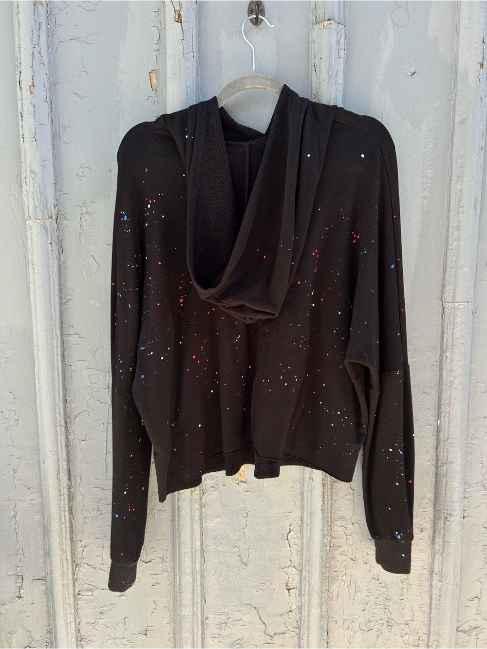 Michael Lauren Black Speckled Sweatsuit, size L