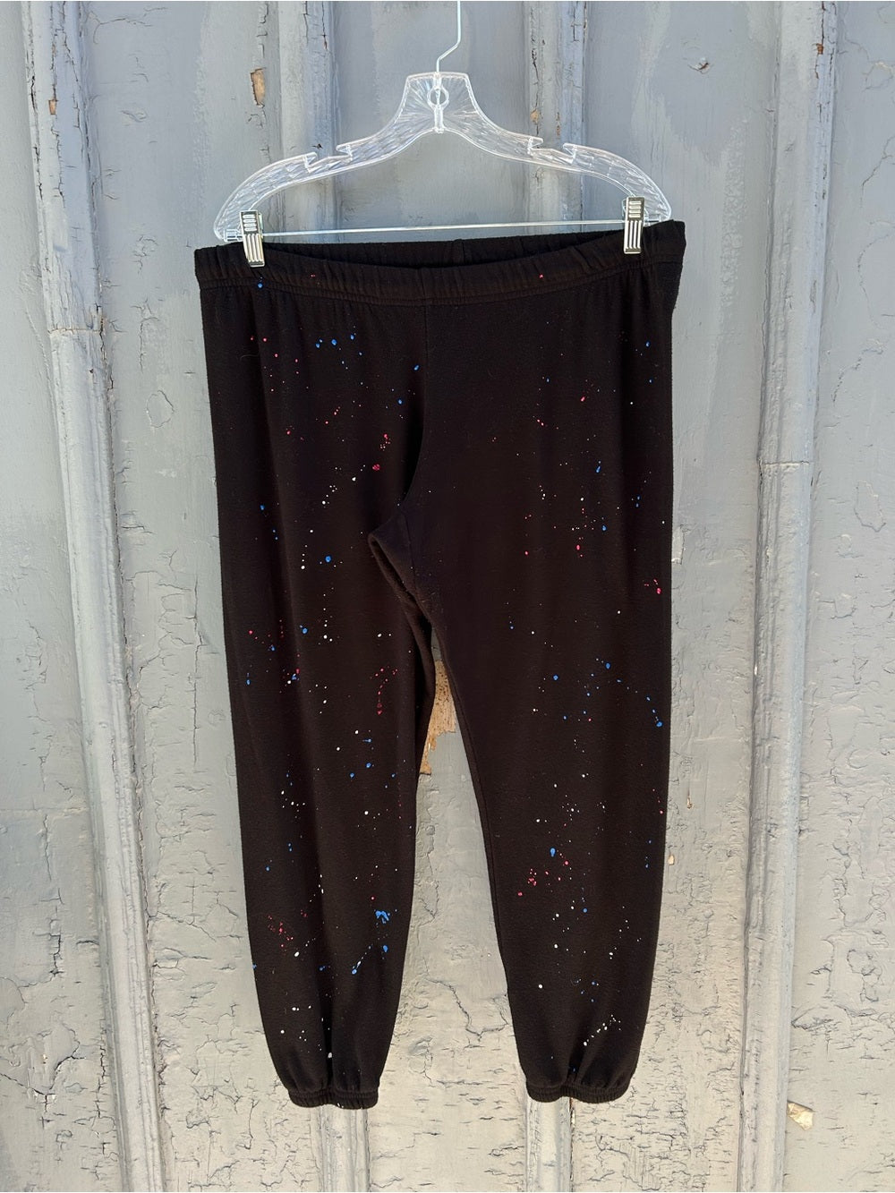 Michael Lauren Black Speckled Sweatsuit, size L