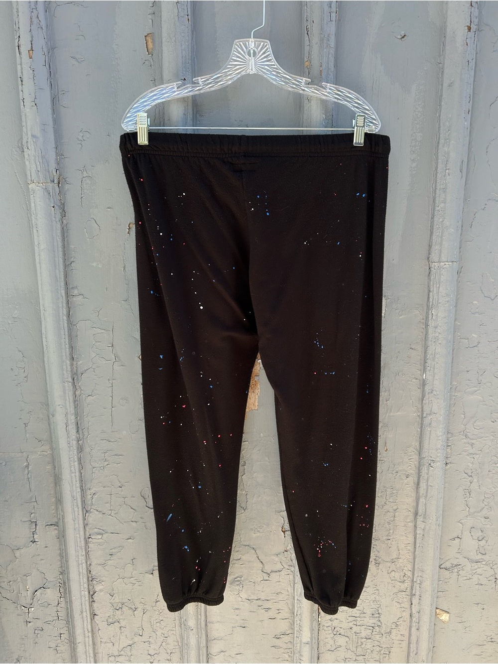 Michael Lauren Black Speckled Sweatsuit, size L
