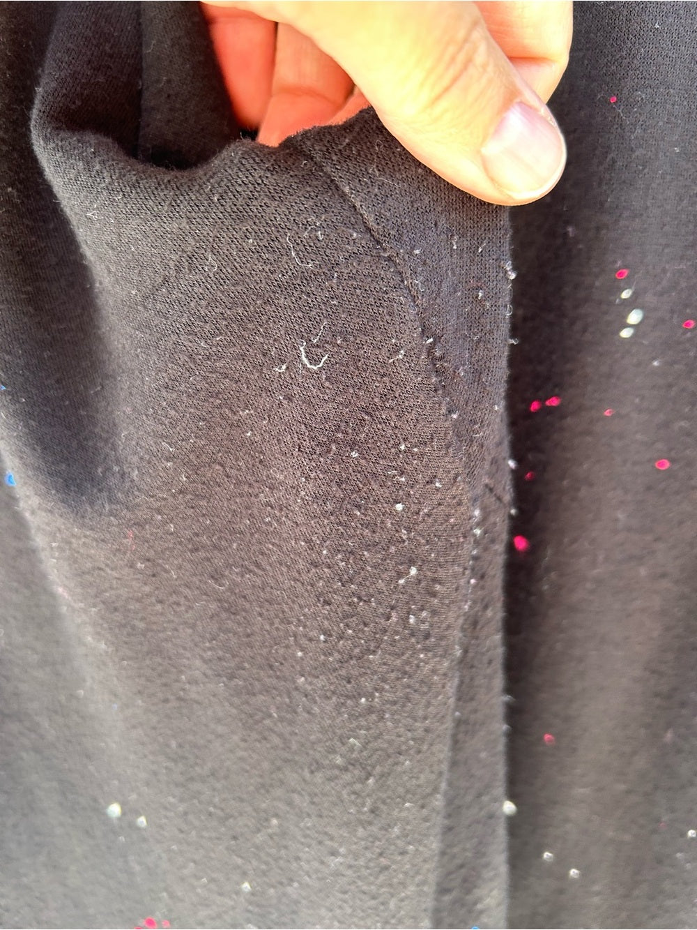 Michael Lauren Black Speckled Sweatsuit, size L