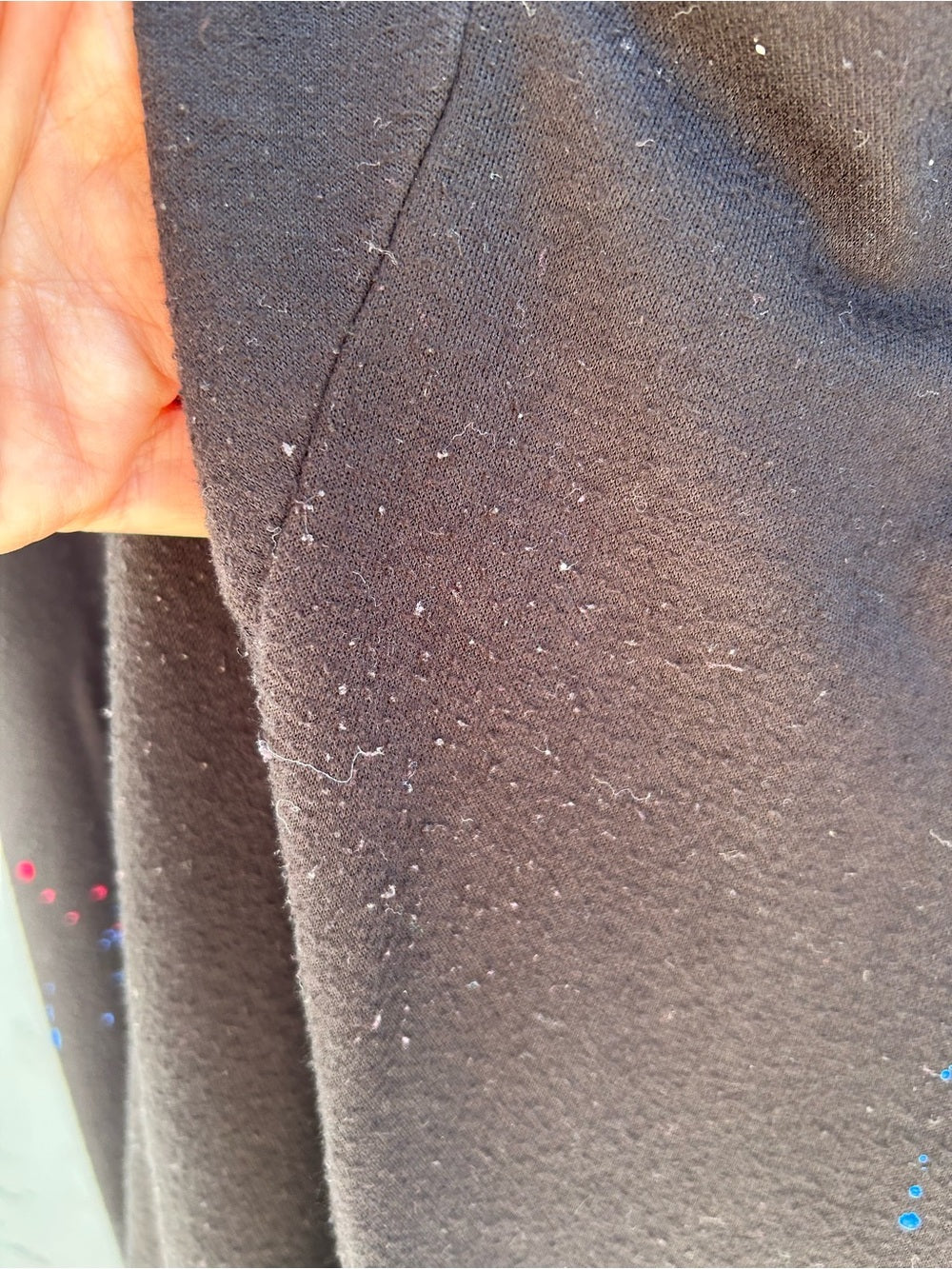 Michael Lauren Black Speckled Sweatsuit, size L