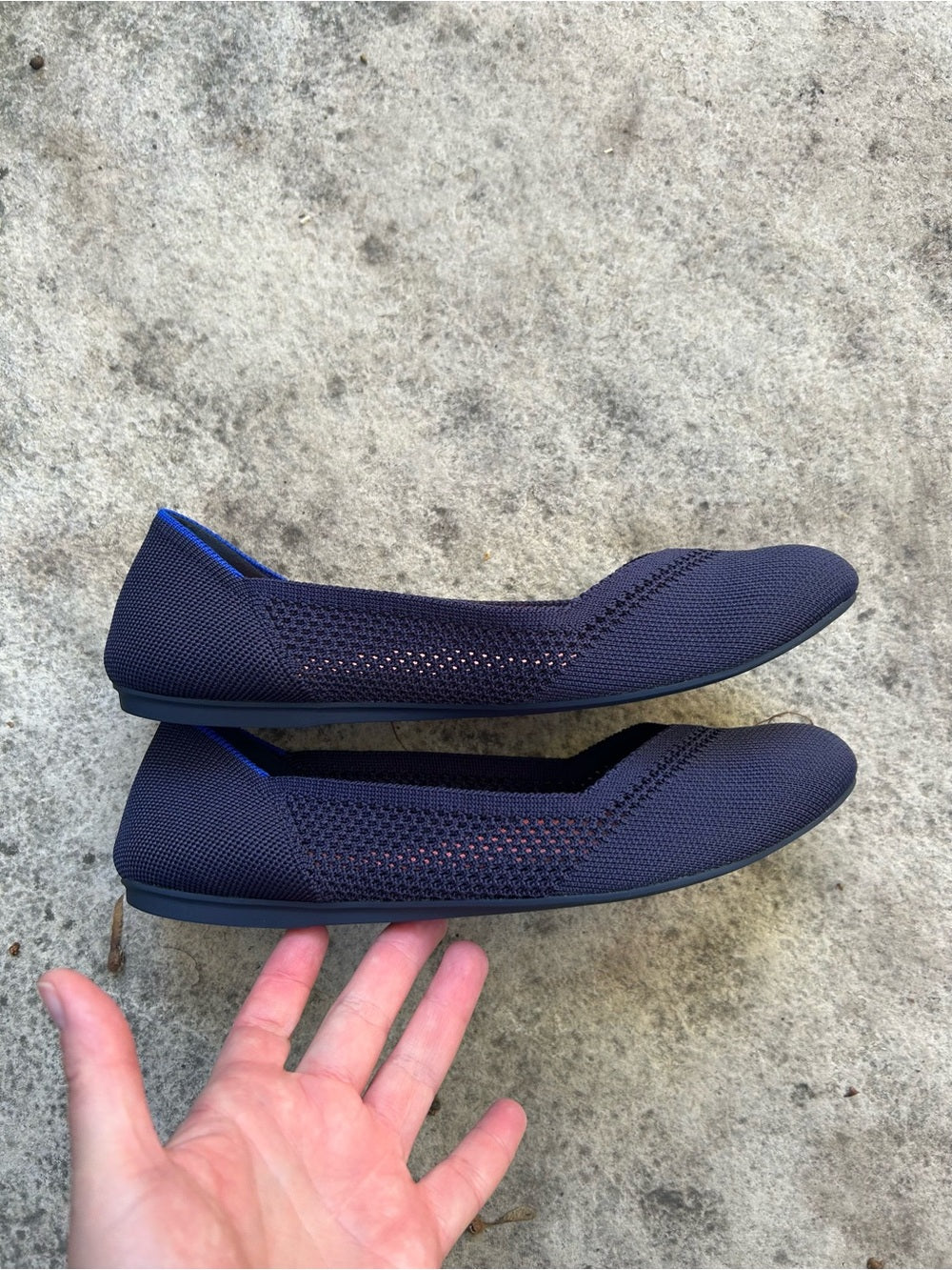 Rothy’s Maritime Blue Ballet Flats, size 8.5