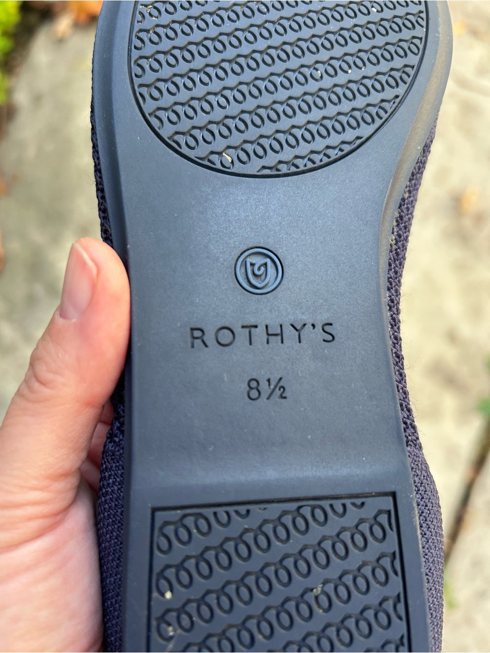 Rothy’s Maritime Blue Ballet Flats, size 8.5
