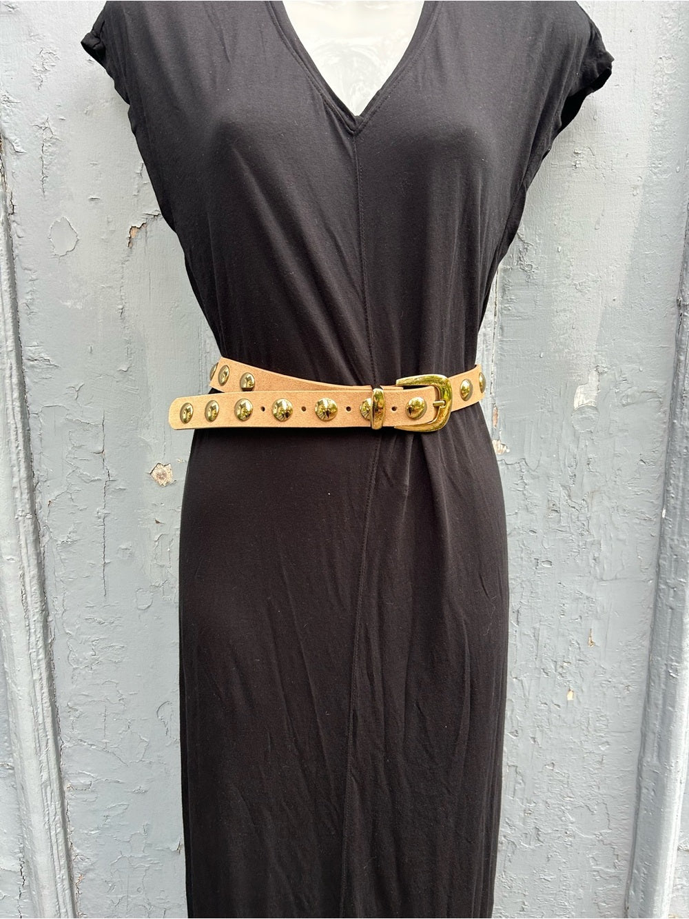 Madewell gold studded belt, size M
