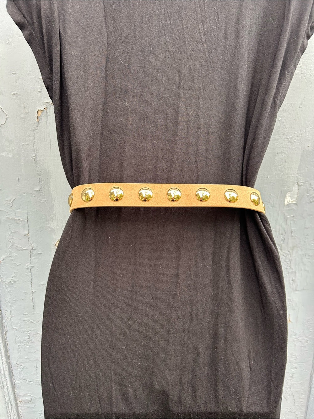 Madewell gold studded belt, size M