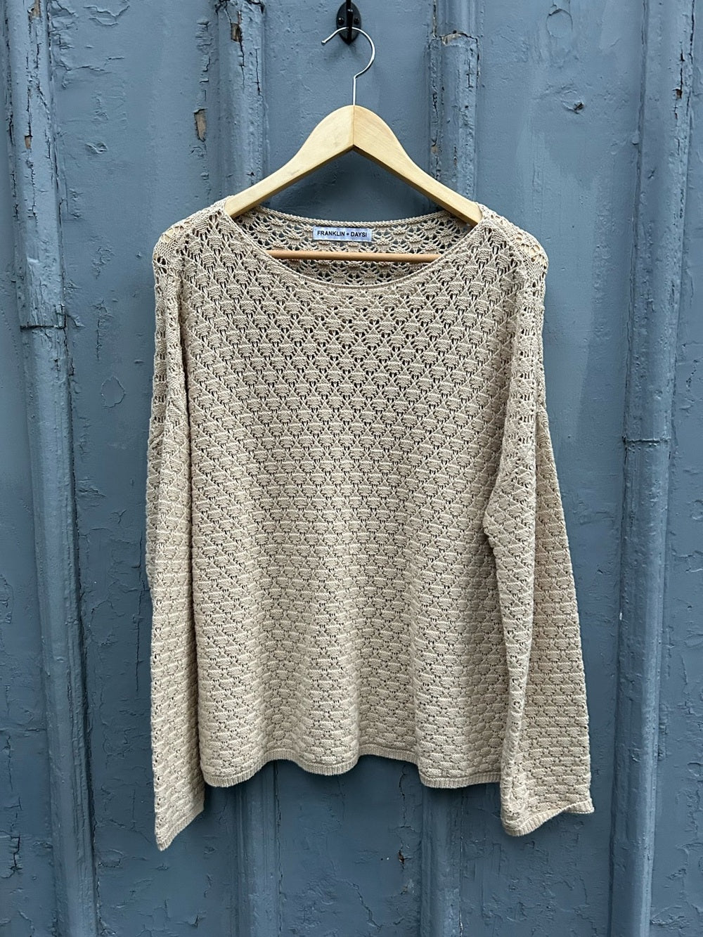 Franklin + Daysi Open knit sweater, size M/L