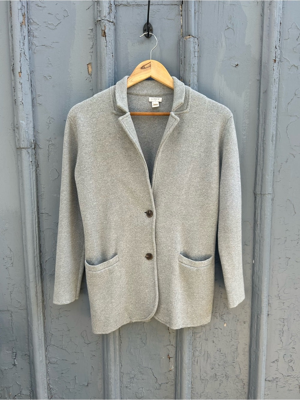 J Crew Grey Cotton Sweater Blazer, size XS
