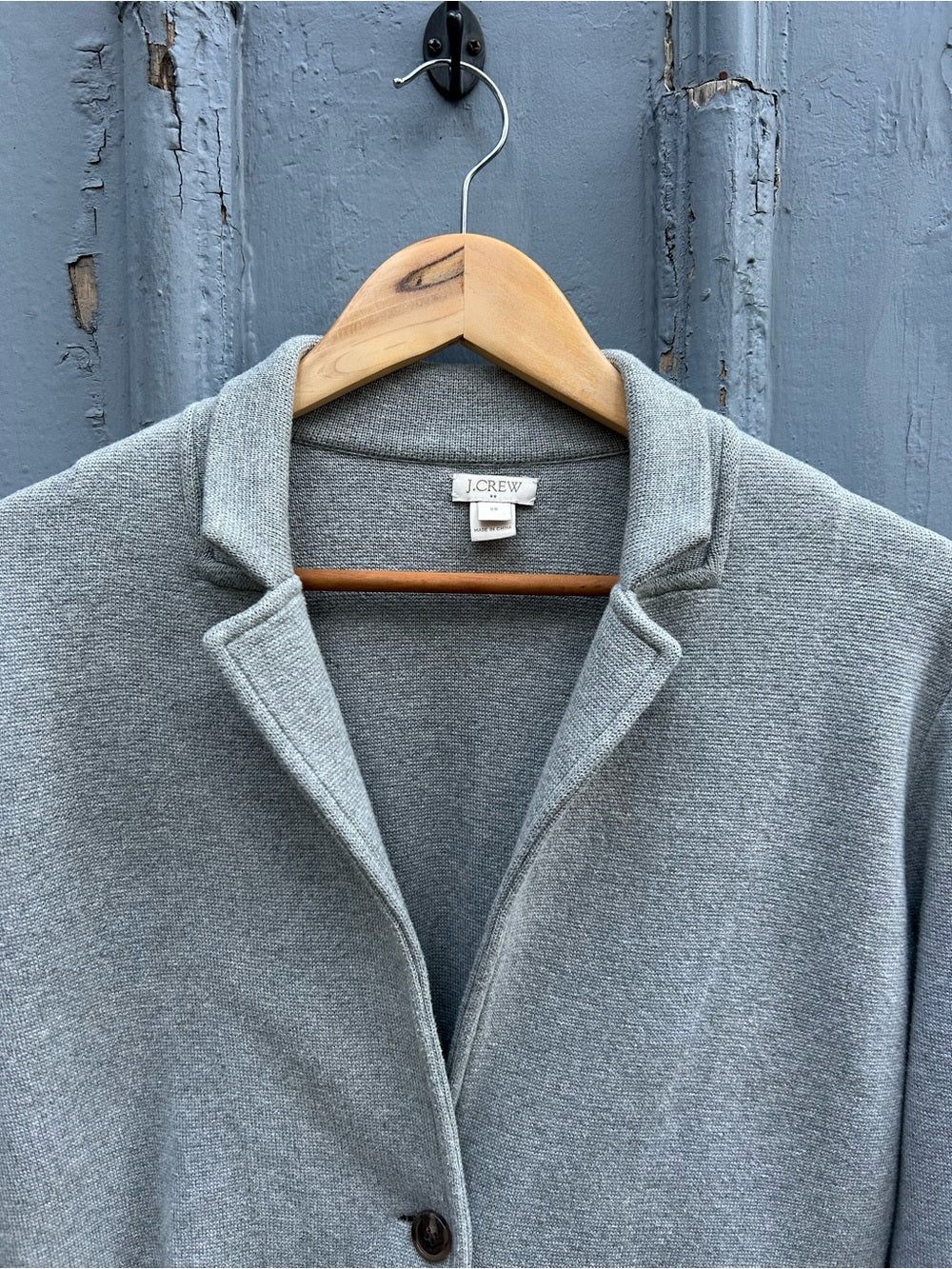 J Crew Grey Cotton Sweater Blazer, size XS