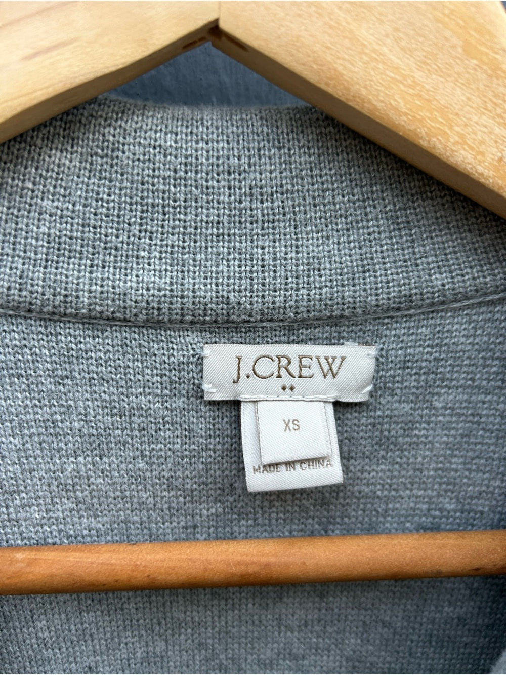 J Crew Grey Cotton Sweater Blazer, size XS