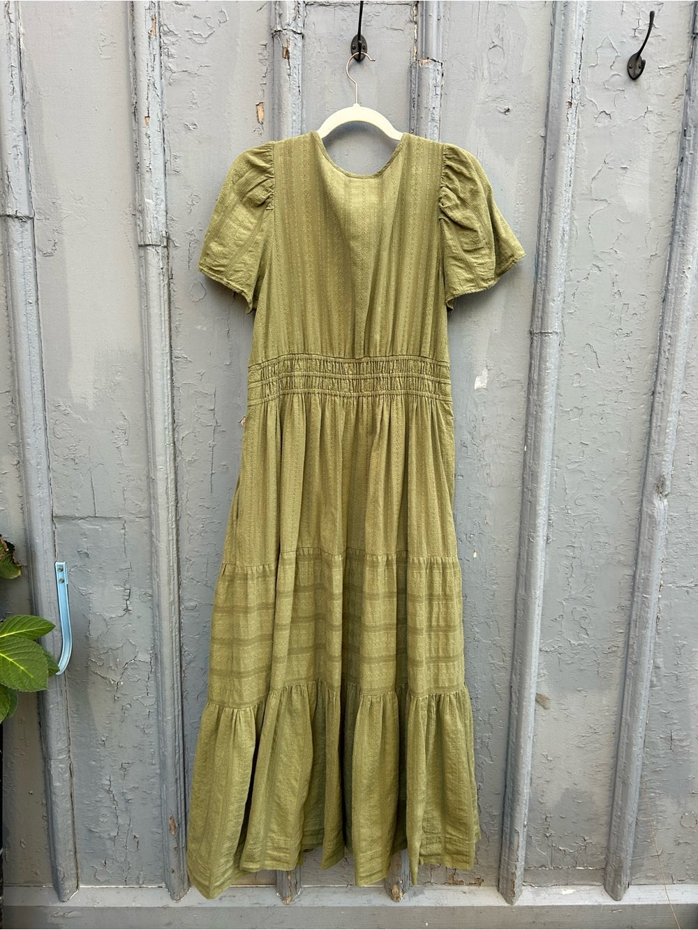 By Anthropologie Moss Sommerset tiered dress, size L