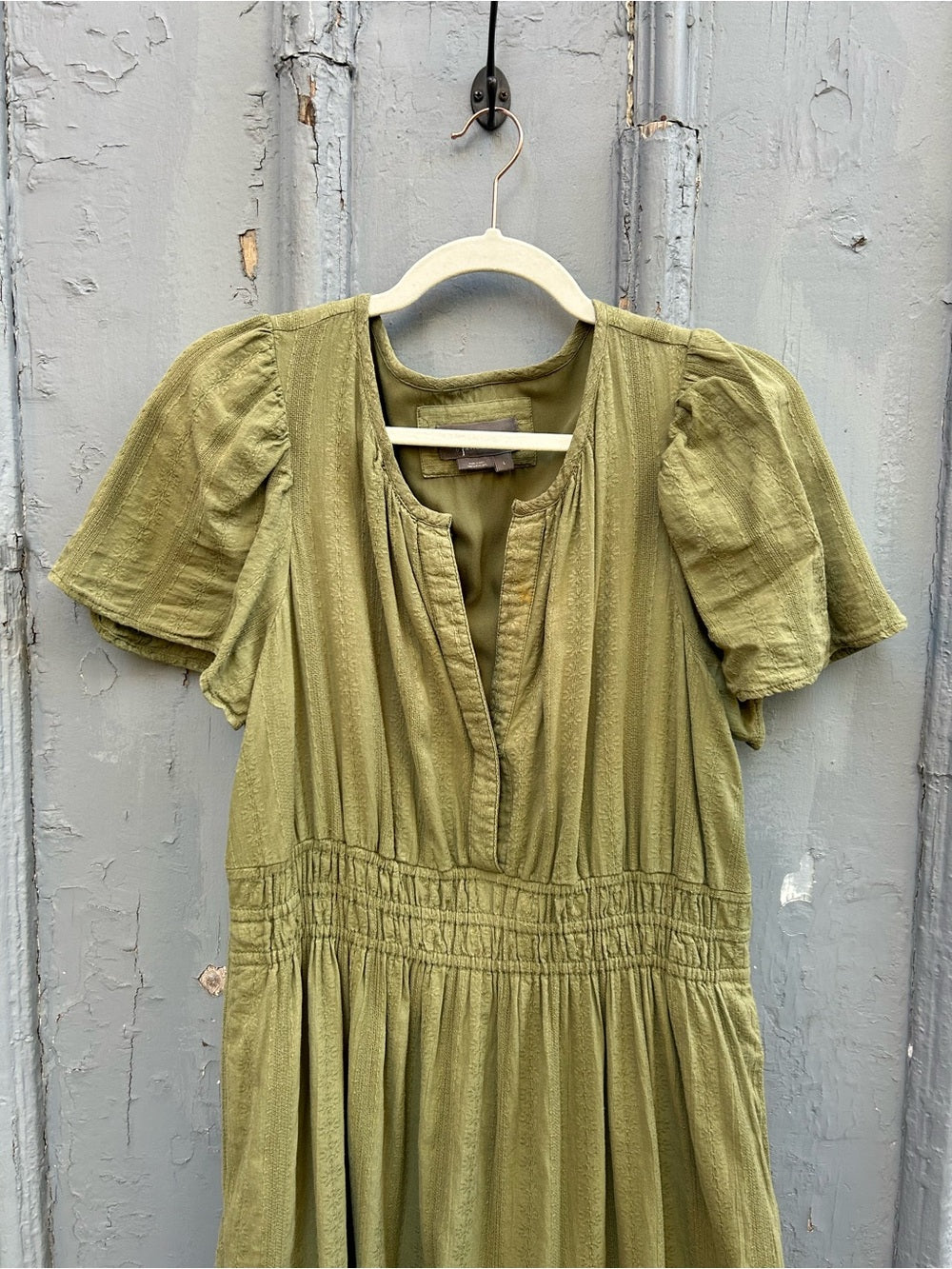 By Anthropologie Moss Sommerset tiered dress, size L
