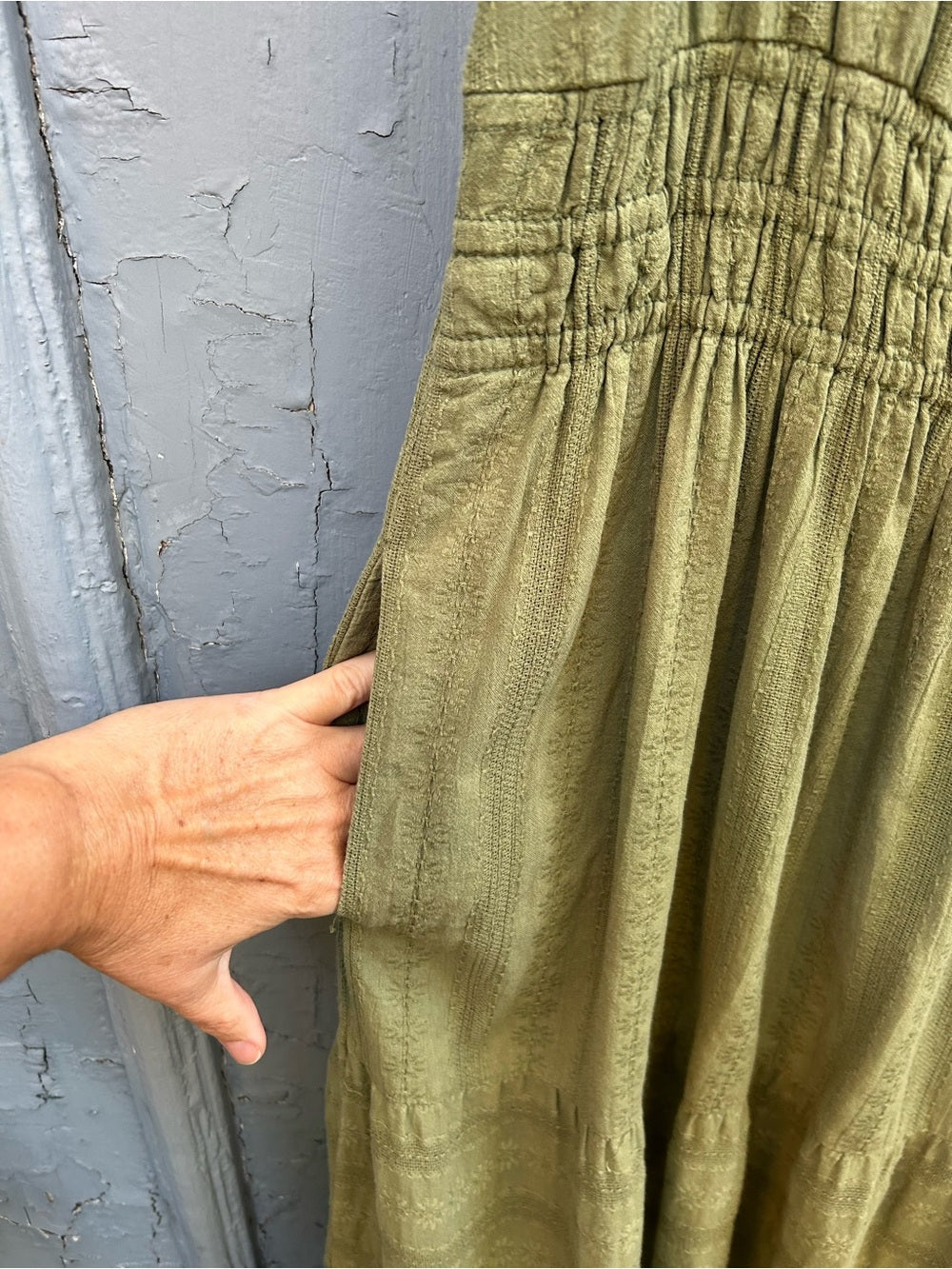 By Anthropologie Moss Sommerset tiered dress, size L